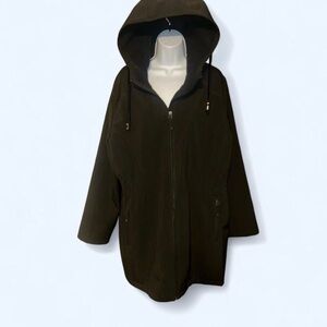 Black Hooded Full Zip Jacket Size Women’s 1X